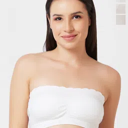 FashionRack Pack Of 3 Half Coverage Lightly Padded Cotton Bandeau Bra With All Day Comfort-picture-16