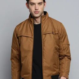 Showoff Camel Brown Regular Fit Jacket-image-62