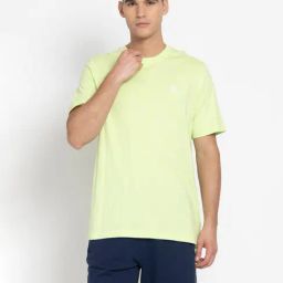 Adidas Originals Essentials Light Green Regular Fit Crew T-Shirt-image-76