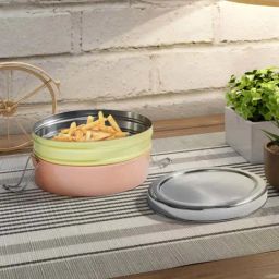Living Scapes by Pantaloons Coral Stainless Steel Storage Container (0.5 L)-picture-44