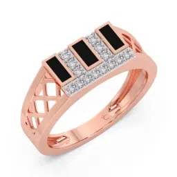 Candere by Kalyan Jewellers 18k Rose Gold & Diamond Ring for Men-picture-0