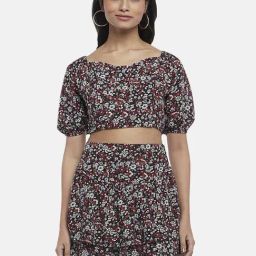People by Pantaloons Black Printed Co-Ords Set-image-89