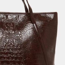 Styli Brown Animal Effect Tote Handbag image 3