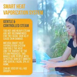 Mievida Pink Steam Inhaler Vaporizer with 2 Level Heat Setting and Temperature Control image 2
