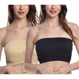 FIMS: Fashion is my Style Black & Beige Tube Bras - Pack Of 2-image-15