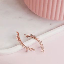 Curio Cottage 925 Silver Leaflets Of Ear Cuff Earrings for Women-image-7