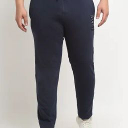 Melon by PlusS Dark Blue Cotton Regular Fit Plus Size Trackpants-picture-18