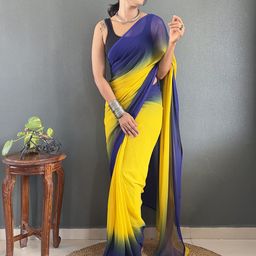 KALINI Tie and Dye Pure Georgette Saree-picture-4