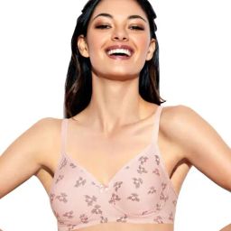 Enamor Cream Non Wired Non Padded T-Shirt Bra-image-4