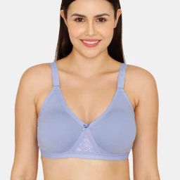 Zivame Blue Full Coverage Non-Padded Full Coverage Bra-image-35