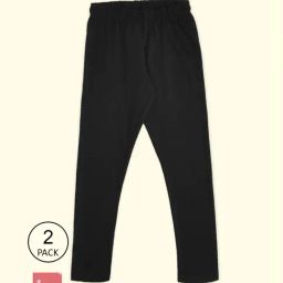 Pantaloons Junior Peach & Black Printed Leggings (Pack of 2)-image-107