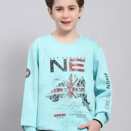 Monte Carlo Kids Aqua Blue Printed Full Sleeves Sweatshirt-picture-2