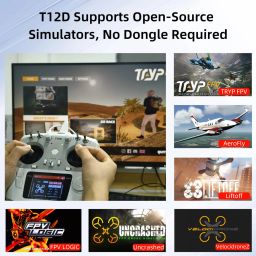 Radiolink T12D 12-Channel ELRS Transmitter & R12F Receiver Combo 2.4GHz High-Performance Remote Control with External Module Support for RC Drones, Airplanes, Cars & Boats - Mode 2 - RS7646 Radiolink T12D 12-Channel ELRS Transmitter & R12F Receiver Combo 2.4GHz High-Performance Remote Control with External Module Support for RC Drones, Airplanes, Cars & Boats - Mode 2 - RS7646 image 5