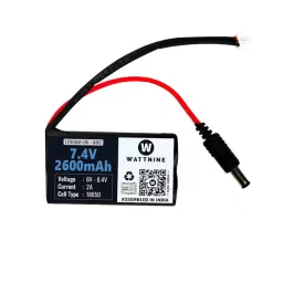 WATTNINE QC1459 2600 mAh 6 - 8.4 V Rechargeable Lithium Battery Black-9