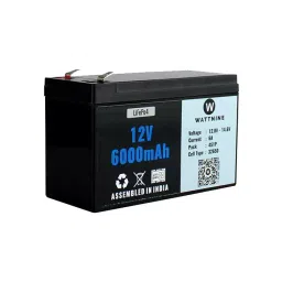 WATTNINE QC1274 6000 mAh 12 V Lithium LiFePo4 Battery Black-34