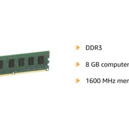 generic 8GB DDR3 Desktop RAM 1600MHz Support Zebro H61- NvMe,H61-M2 Zeb H61M2 - Mother Boards (3 Years Warranty)(Double Side 8 * 2 = 16 IC) Free SATA Cable and Desktop Power Cable and CPU Cooling Paste image 2