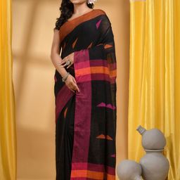 DESH BIDESH Women Woven Design Pure Cotton Handloom Taant Saree-image-17