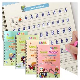 ADKD Sank Magic Reusable Tracing Book Pack of 4 - English-0