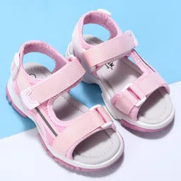 Cute Walk by Babyhug Velcro Sandals - Pink-picture-16