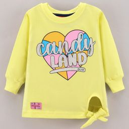 Olio Kids Cotton Full Sleeves T-Shirt Multiprint - Yellow-17