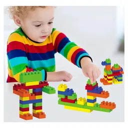VGRASSP DIY 65+ Colorful Educational Building Bricks Blocks Creative Toy For Kids - Make Your Own Designs, Endless Imagination and Creativity, Learn With Fun Toy - Multicolor-picture-35