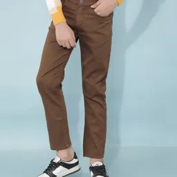 CRIMSOUNE CLUB Solid Jeans - Brown-picture-41