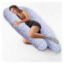 COOZLY U Shaped Pregnancy Pillow with Removable Covers| Premium PregnoCare Fibres U Super Premium -ButterflyGrey-image-88