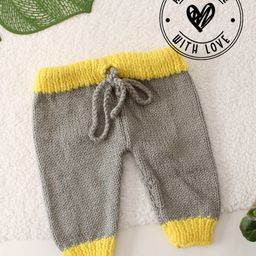 Woonie Colour Blocked Hand Knitted Pajama - Grey-image-83