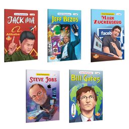 Bill Gates, Steve Jobs, Mark Zuckerberg, Jeff Bezos and Jack Ma (Great Entrepreneur) Story Books for Kids : Educational story books for preschoolers, Learning books for toddlers | Pack of 5 Books - English-image-1