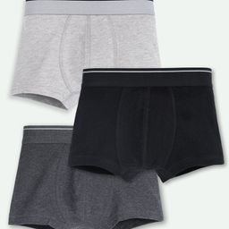 Ariel Cotton Blend Pack Of 3 Solid Trunks - Multi Colour-image-22