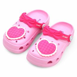 Svaar Heart 3D Jibbitz Applique Detailed Perforated Clogs - Pink-image-68