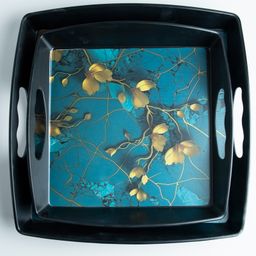 Superware Melamine Serving Tray Set Gilded Petal Matte (Set Of 2)-11