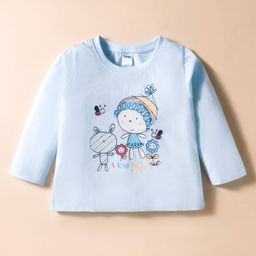 Tango Single Jersey Knit Full Sleeves T-Shirt with Bunny Print - Light Blue-picture-38