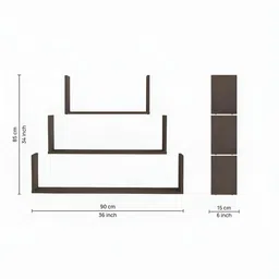 SIVOM Brown Multipurpose Basic Wall Shelf image 5