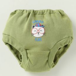 Simply Sinker Knit Bloomers With Animal & Text Print Pack Of 3 - Red Green & Blue image 2