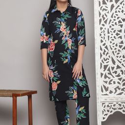 Bholukart Girls Floral Printed Kurta with Trousers-image-60
