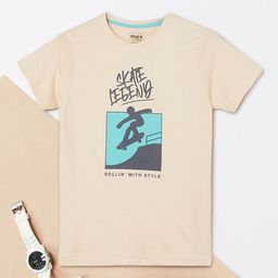 max Boys Typography Printed Round Neck Cotton T-shirt-image-61