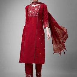 Aika Women Ethnic Motifs Embroidered Kurta Sets-28