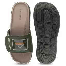 Red Tape Men's Olive Slides image 5