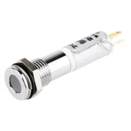 RS PRO Panel Mount Indicator 24V DC, Mounting Hole Size 8 mm, Termination Type Solder Tab, IP Rating IP67, Model No 7001716-20