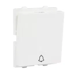 Standard by Havells 1-Way Mega Bell Push Switch 10 Amp IVY Series White, ASYMBXW101-86