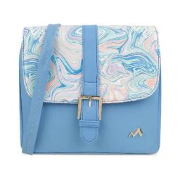 Metro Blue Printed Medium Sling Handbag-11