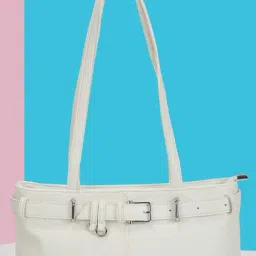 Mochi White Medium Shoulder Bag-image-7
