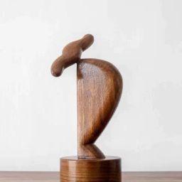 Poise Natural Teak Wood Sculpture-image-5
