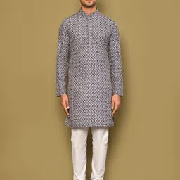 Arihant Rai Sinha Men Ethnic Motifs Printed Thread Work Kurta-image-85