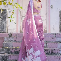 all about you Floral Woven Design Pure Cotton Designer Saree-image-99