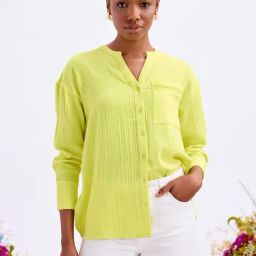 Cover Story Lime Regular Fit Shirt-image-90