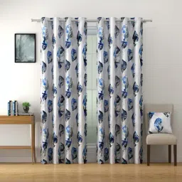 Swayam Omega Faux Silk Long Door Curtains - Set of 2-70