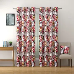 Swayam Omega Faux Silk Long Door Curtains - Set of 2-69