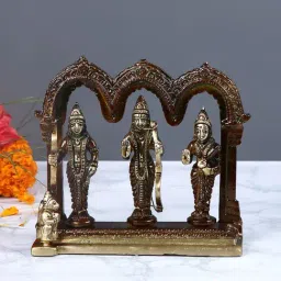 Aapno Rajasthan Golden Brass Ramdarbar Showpiece - Set of 1-image-44